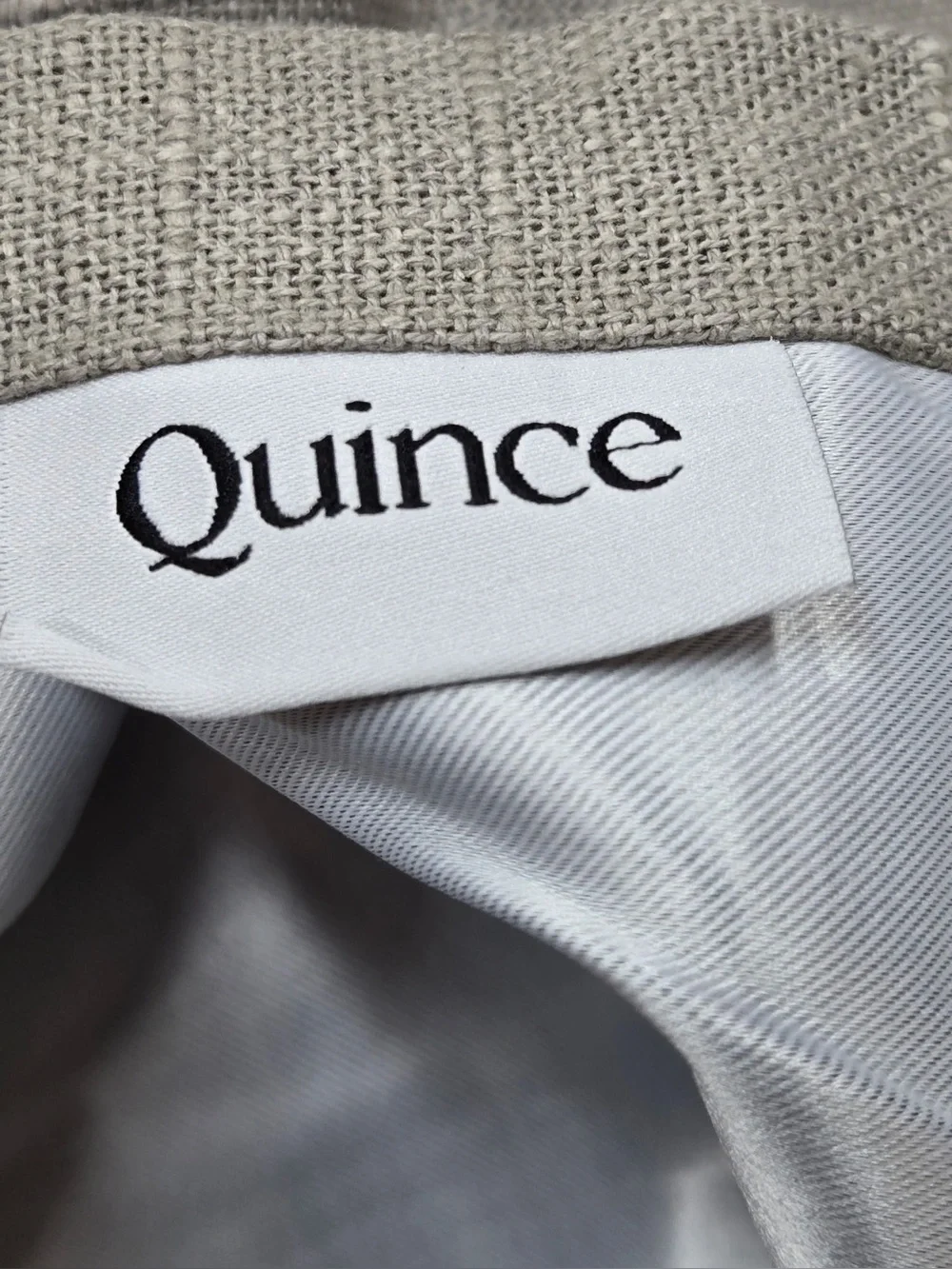 QUINCE Set Of 2 48x108 Cotton Slub Blackout Curtains Grey 0838